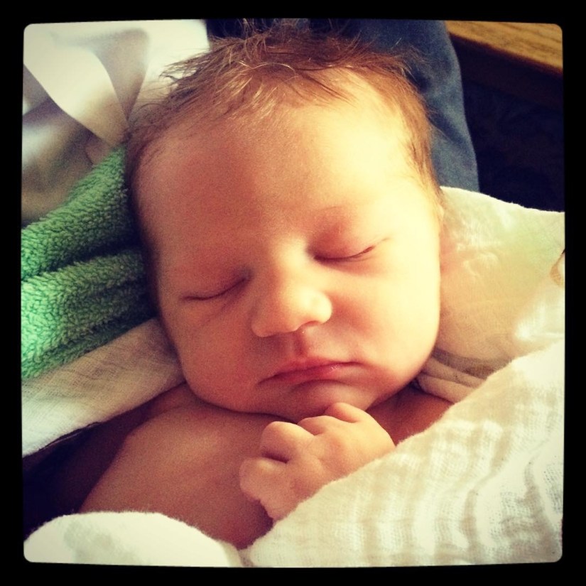 Being a grandparent: Charlie's first photo.