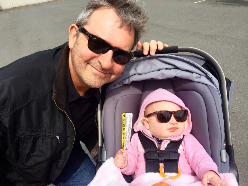 Becoming a Grandparent: Grandpa and Jordyn looki' cool!