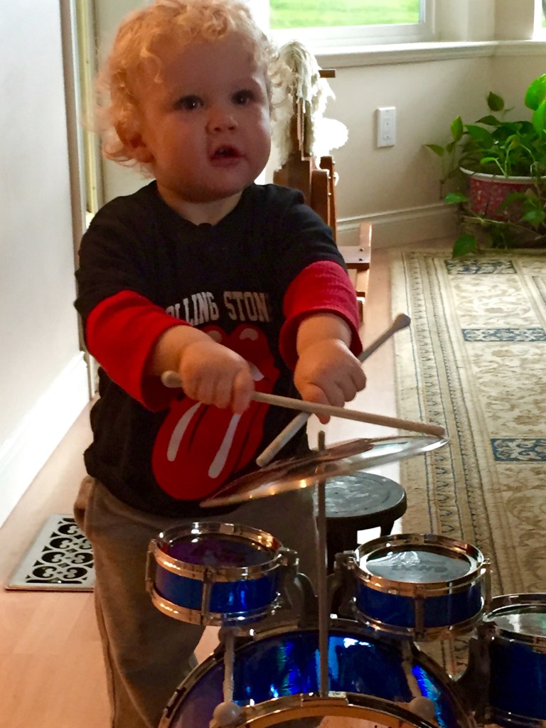 Becoming a Grandparent: Charlie with Drums